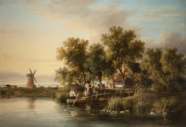 Sunlit Norfolk River Landscape